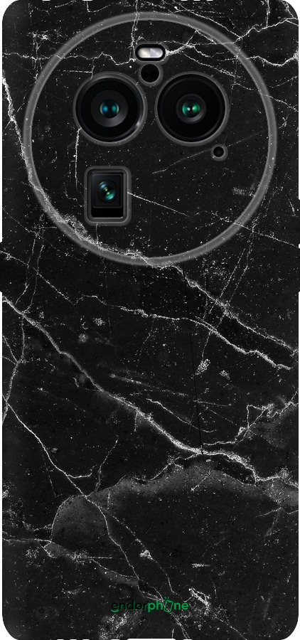 Силиконовый чехол Черный мрамор v2 для Oppo Find X6 Pro - 5568u-3041 изображение 