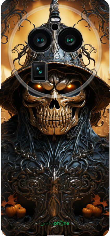 Силиконовый чехол Череп 2 для Oppo Find X6 Pro - 5652u-3041 изображение 