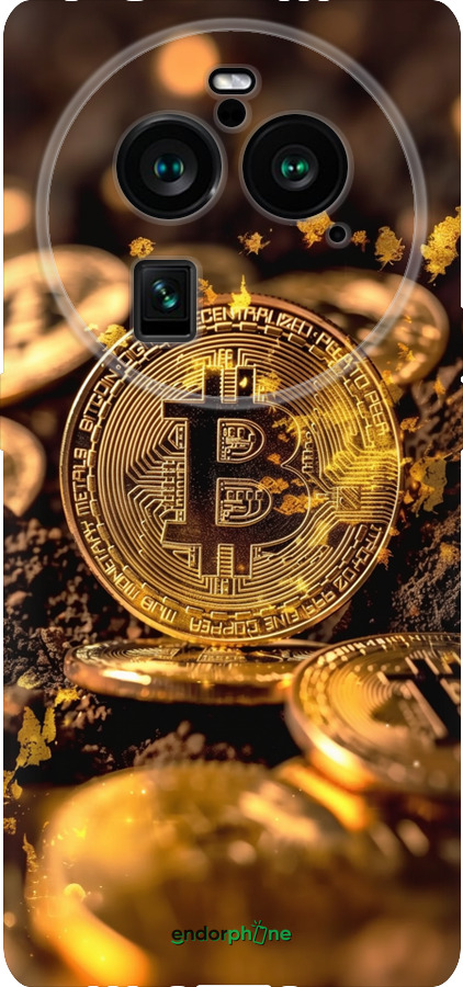 Силіконовий чехол Золота лихоманка біткойна для Oppo Find X6 Pro - 6089u-3041 изображение 