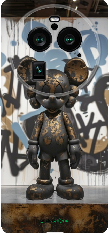 Силиконовый чехол Bronze kaws v2 для Oppo Find X6 Pro - 6098u-3041 изображение 