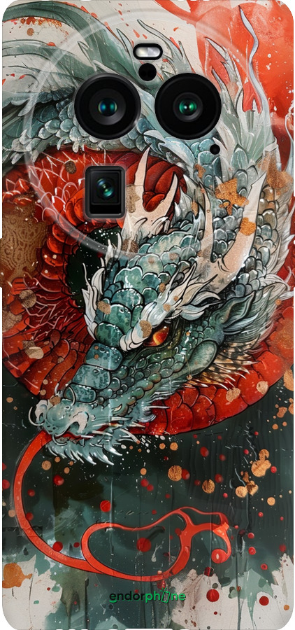 Силиконовый чехол Стихия огня для Oppo Find X6 Pro - 6101u-3041 изображение 