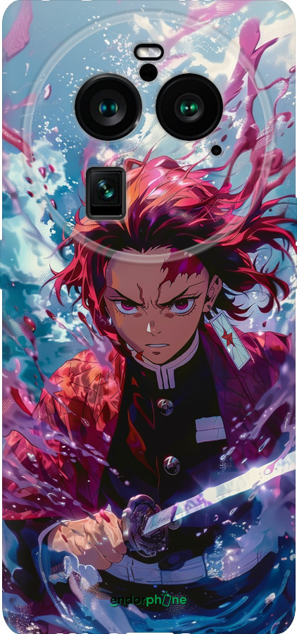 Силиконовый чехол Танджиро Камадо: Клинок рассекающий демонов для Oppo Find X6 Pro - 6111u-3041 изображение 