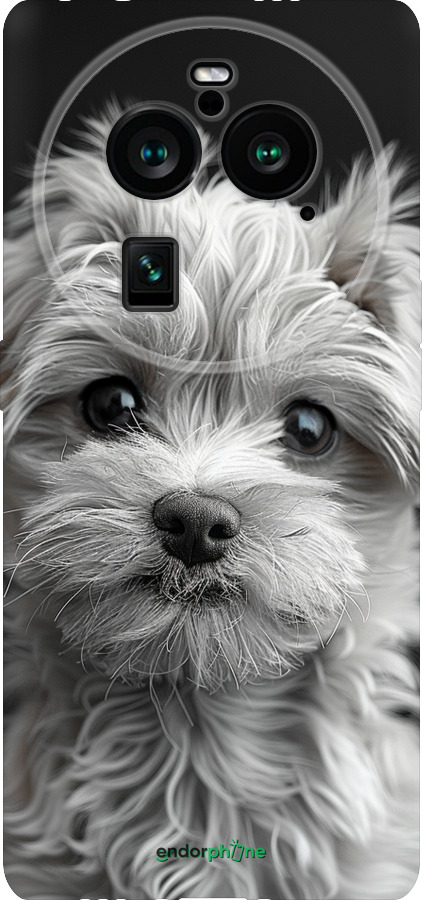 Силиконовый чехол Мальтипу на чорном фоне для Oppo Find X6 Pro - 6156u-3041 изображение 