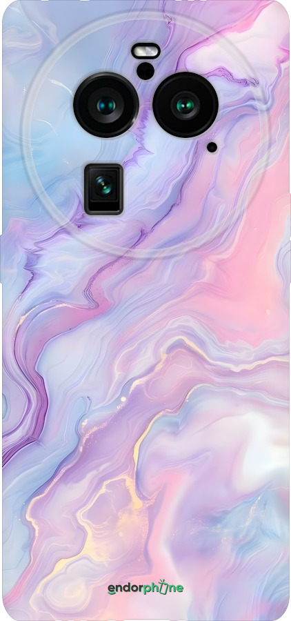 Силиконовый чехол Нежный мрамор для Oppo Find X6 Pro - 6310u-3041 изображение 