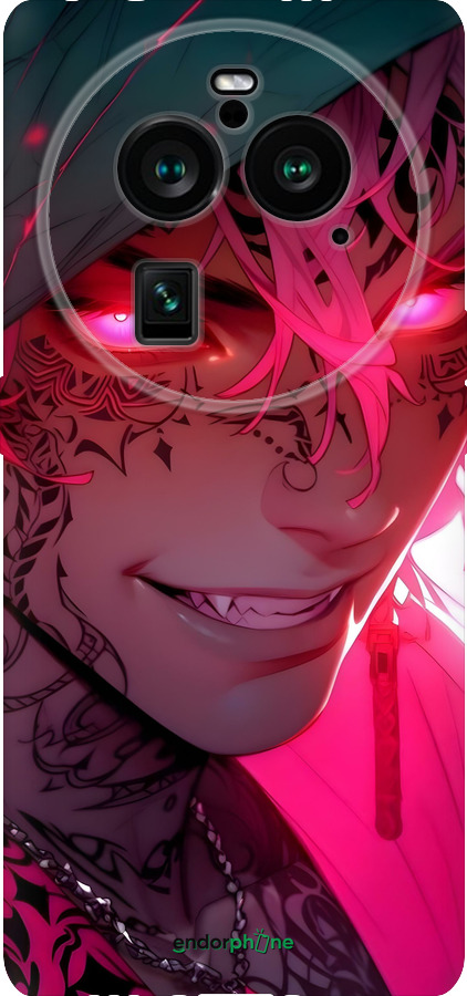 Силиконовый чехол Аниме демон 3 для Oppo Find X6 Pro - 6313u-3041 изображение 