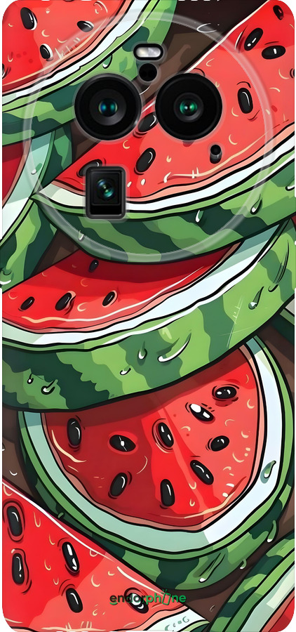 Силиконовый чехол Арбуз для Oppo Find X6 Pro - 6315u-3041 изображение 