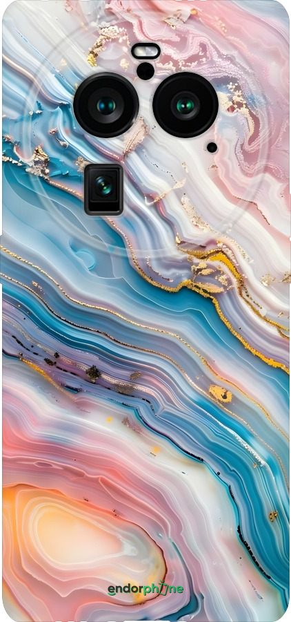 Силиконовый чехол Мрамор красивый для Oppo Find X6 Pro - 6376u-3041 изображение 