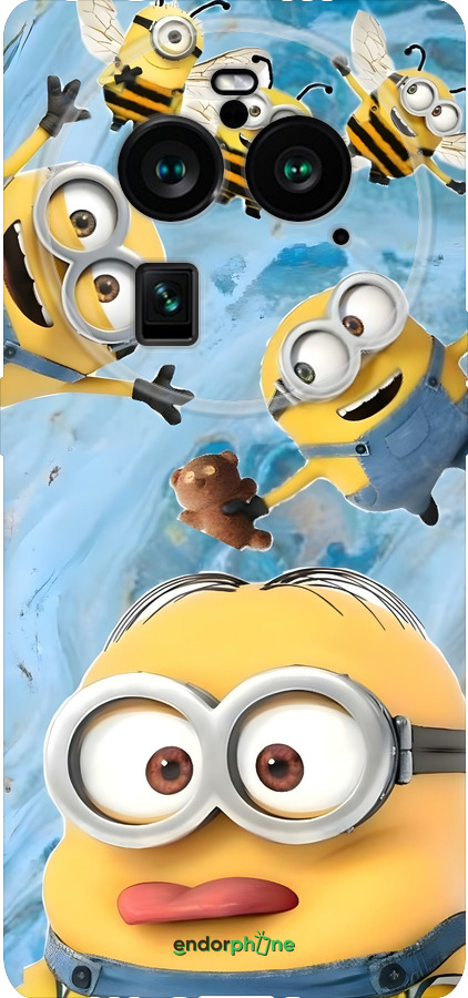 Силиконовый чехол Миньоны для Oppo Find X6 Pro - 6386u-3041 изображение 