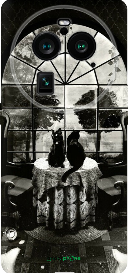 Силиконовый чехол Череп и коты для Oppo Find X6 Pro - 6432u-3041 изображение 