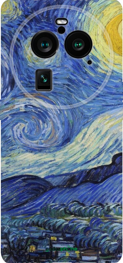 Силиконовый чехол «Звездная ночь» Винсента Ван Гога для Oppo Find X6 Pro - 6433u-3041 изображение 