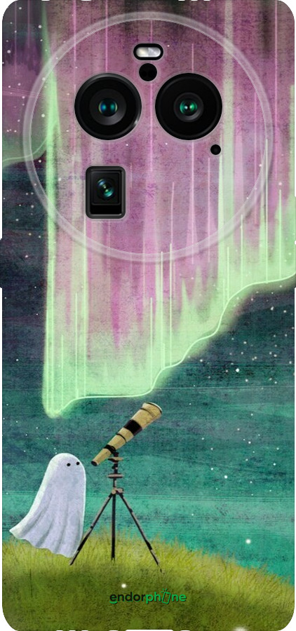 Силиконовый чехол Привидение и звезды для Oppo Find X6 Pro - 6443u-3041 изображение 