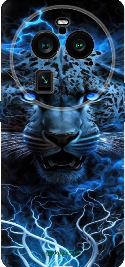 Силиконовый чехол Ледяной леопард для Oppo Find X6 Pro - 6460u-3041 изображение 