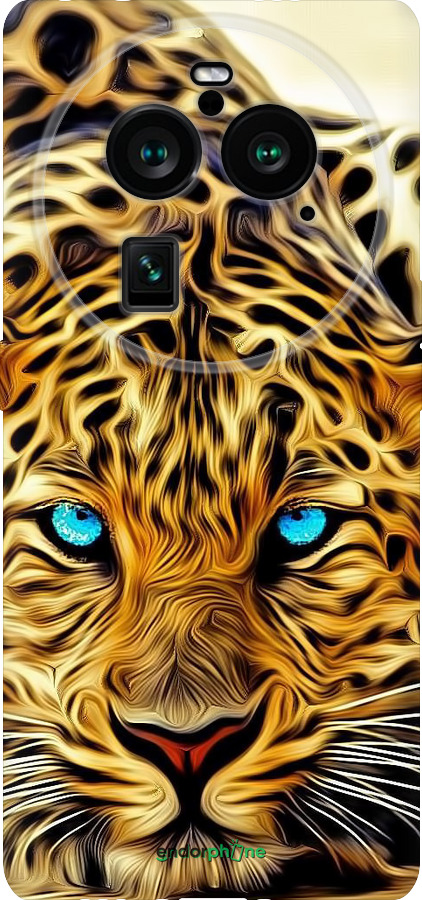 Силиконовый чехол Леопард для Oppo Find X6 Pro - 6611u-3041 изображение 