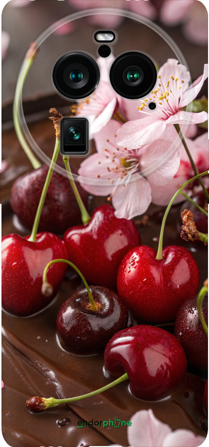 Силиконовый чехол Вишня в шоколаде для Oppo Find X6 Pro - 6698u-3041 изображение 