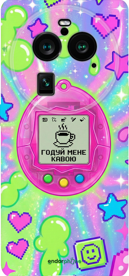 Силиконовый чехол Y2K Aesthetic Retro Pet: Годуй мене кавою для Oppo Find X6 Pro - 6784u-3041 изображение 