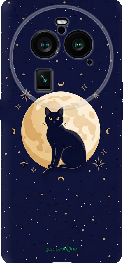Силиконовый чехол Cute Cat Celestial/Witchy для Oppo Find X6 Pro - 6787u-3041 изображение 