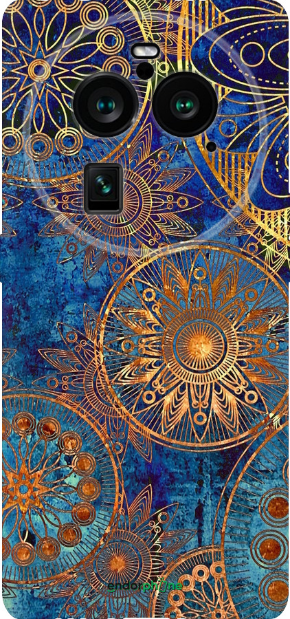 Силіконовий чехол Золотий візерунок для Oppo Find X6 Pro - 678u-3041 изображение 