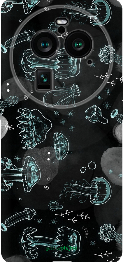 Силиконовый чехол Медузы для Oppo Find X6 Pro - 906u-3041 изображение 