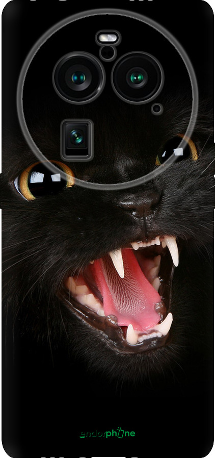 Силиконовый чехол Чёрная кошка для Oppo Find X6 Pro - 932u-3041 изображение 