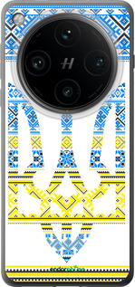 Силиконовый чехол Герб - вышиванка желто-голубая для Oppo Find X8 Pro - 1197u-3872 изображение 