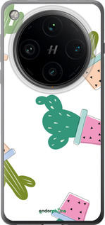 Силіконовий чехол Кактуси в горщиках для Oppo Find X8 Pro - 3968u-3872 изображение 