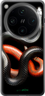 Силіконовий чехол Червоно-чорна змія на чорному фоні для Oppo Find X8 Pro - 4063u-3872 изображение 