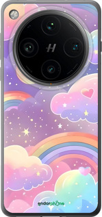 Силиконовый чехол Облака и радуга для Oppo Find X8 Pro - 6312u-3872 изображение 