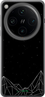 Силиконовый чехол Черно белые абстрактные горы для Oppo Find X8 Pro - 6437u-3872 изображение 