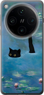 Силиконовый чехол С изображением кота и водяной лилии Monet для Oppo Find X8 Pro - 6519u-3872 изображение 