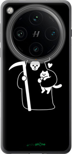 Силіконовий чехол Мінімалістичний арт: смерть та кішка для Oppo Find X8 Pro - 6529u-3872 изображение 