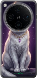 Силиконовый чехол Mystic White Cat Gothic Dark Purple Gold для Oppo Find X8 Pro - 6805u-3872 изображение 