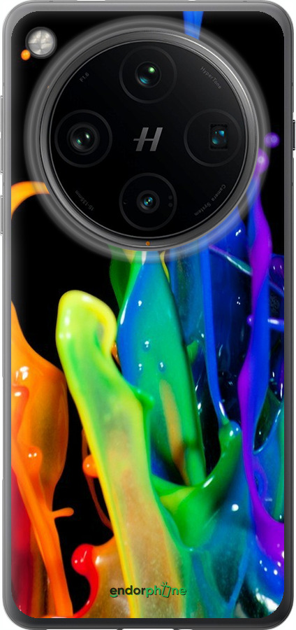 Силиконовый чехол брызги краски для Oppo Find X8 Pro - 3957u-3872 изображение 