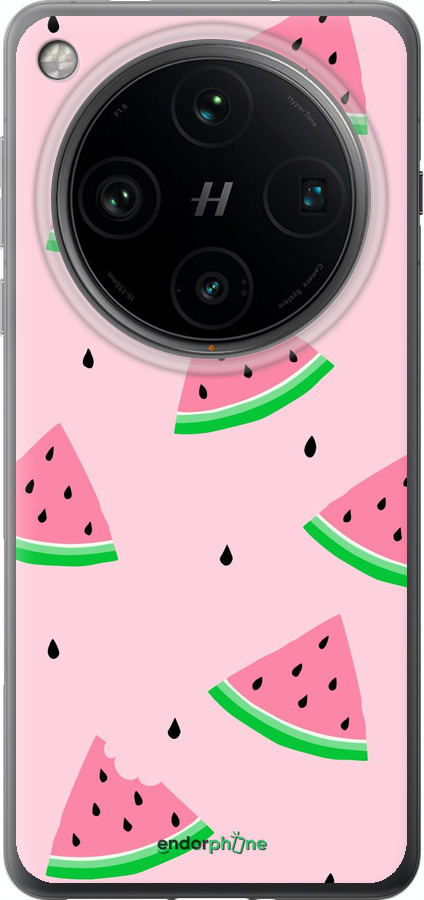 Силиконовый чехол Розовый арбуз для Oppo Find X8 Pro - 4314u-3872 изображение 