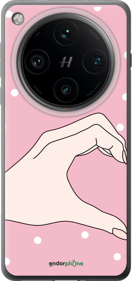 Силиконовый чехол Половинка сердца для Oppo Find X8 Pro - 4340u-3872 изображение 