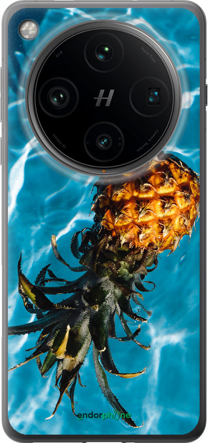 Силиконовый чехол Ананас на воде для Oppo Find X8 Pro - 4384u-3872 изображение 