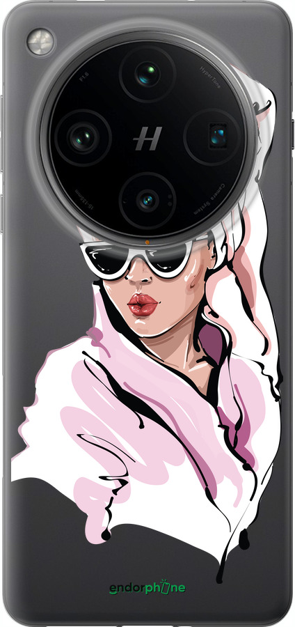Силиконовый чехол Девушка в очках 2 для Oppo Find X8 Pro - 4714u-3872 изображение 