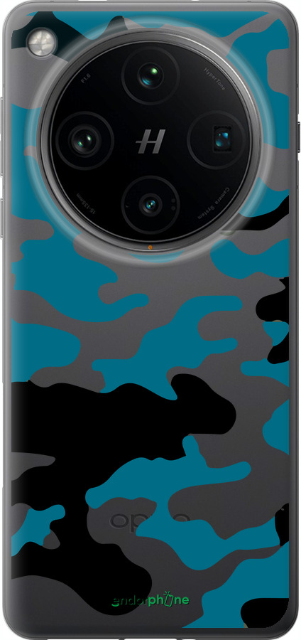 Силиконовый чехол Камуфляж прозрачный фон для Oppo Find X8 Pro - 4877u-3872 изображение 