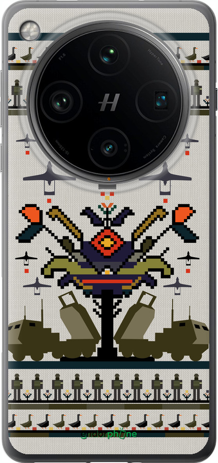 Силіконовий чехол Вишиванка UA для Oppo Find X8 Pro - 5446u-3872 изображение 