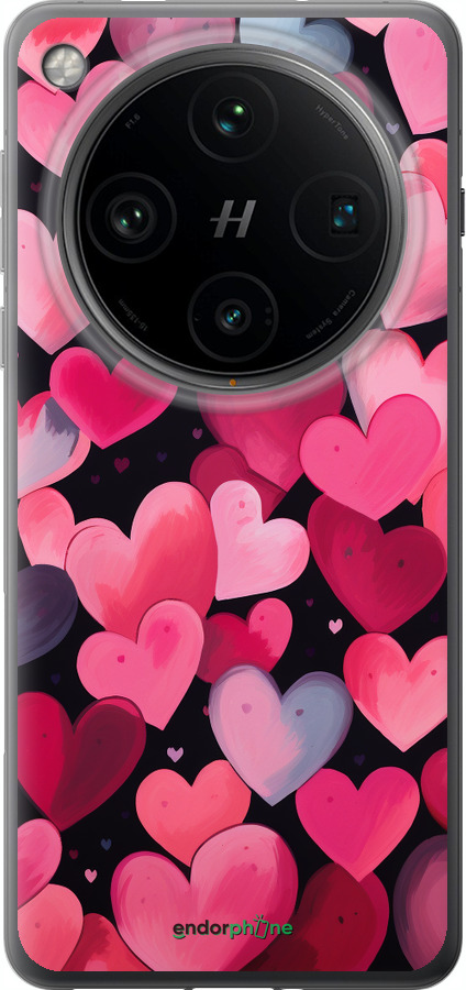 Силиконовый чехол Сердечки 4 для Oppo Find X8 Pro - 5662u-3872 изображение 
