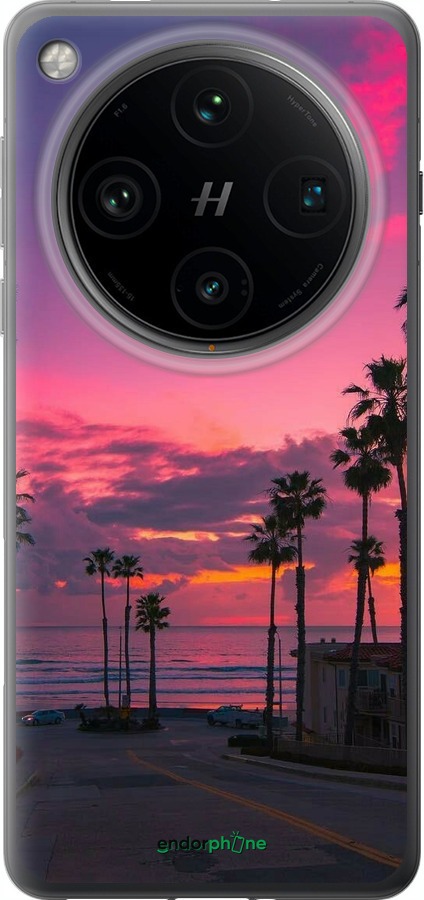 Силиконовый чехол Пальмы для Oppo Find X8 Pro - 5873u-3872 изображение 
