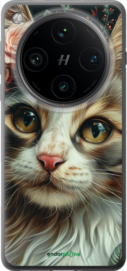 Силіконовий чехол Cats and flowers для Oppo Find X8 Pro - 6069u-3872 изображение 