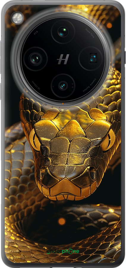 Силиконовый чехол Golden snake для Oppo Find X8 Pro - 6072u-3872 изображение 