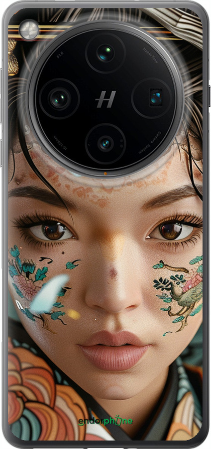 Силиконовый чехол Взгляд души самурая для Oppo Find X8 Pro - 6076u-3872 изображение 