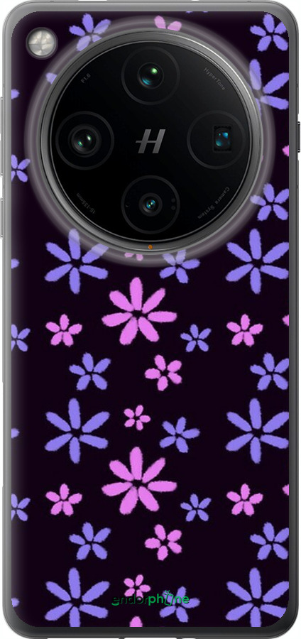 Силіконовий чехол з квітами для Oppo Find X8 Pro - 6258u-3872 изображение 