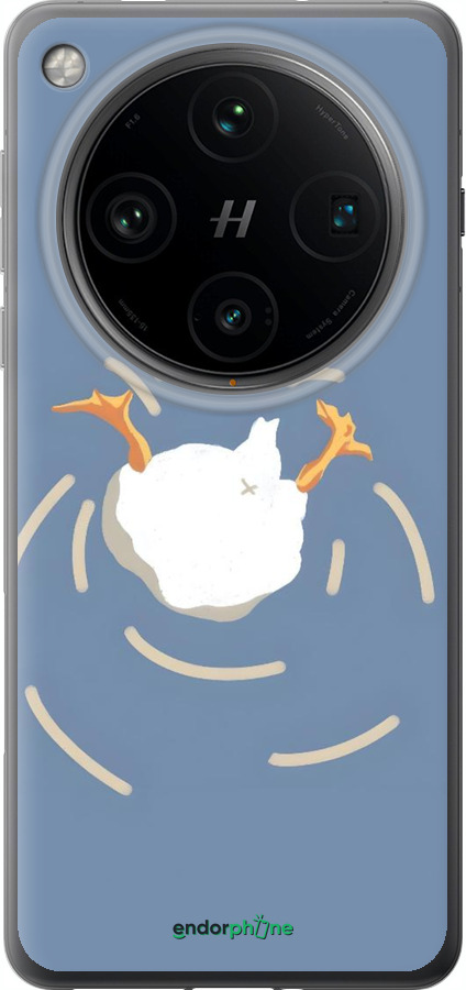 Силиконовый чехол Гусь ныряет для Oppo Find X8 Pro - 6275u-3872 изображение 
