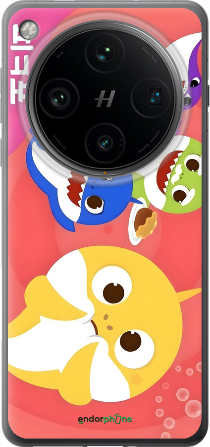 Силіконовий чехол Бейби Шаркс для Oppo Find X8 Pro - 6305u-3872 изображение 