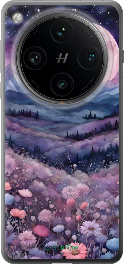 Силиконовый чехол Ночь луна арт для Oppo Find X8 Pro - 6319u-3872 изображение 