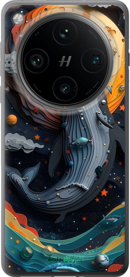 Силиконовый чехол Кит в космосе для Oppo Find X8 Pro - 6328u-3872 изображение 
