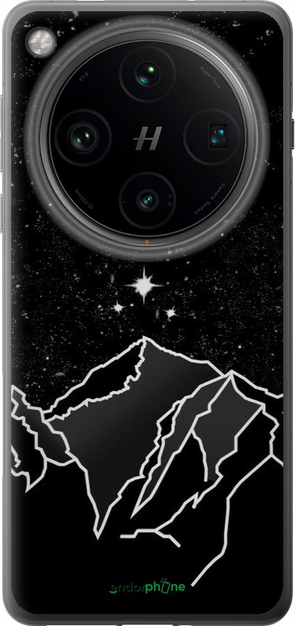 Силиконовый чехол Минималистический горный пейзаж для Oppo Find X8 Pro - 6438u-3872 изображение 