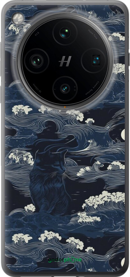 Силиконовый чехол Морская тематика в стиле арт-деко для Oppo Find X8 Pro - 6520u-3872 изображение 